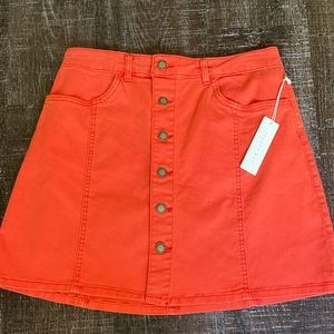 Super Cute orange denim skirt NWT smoke free/ pet friendly home